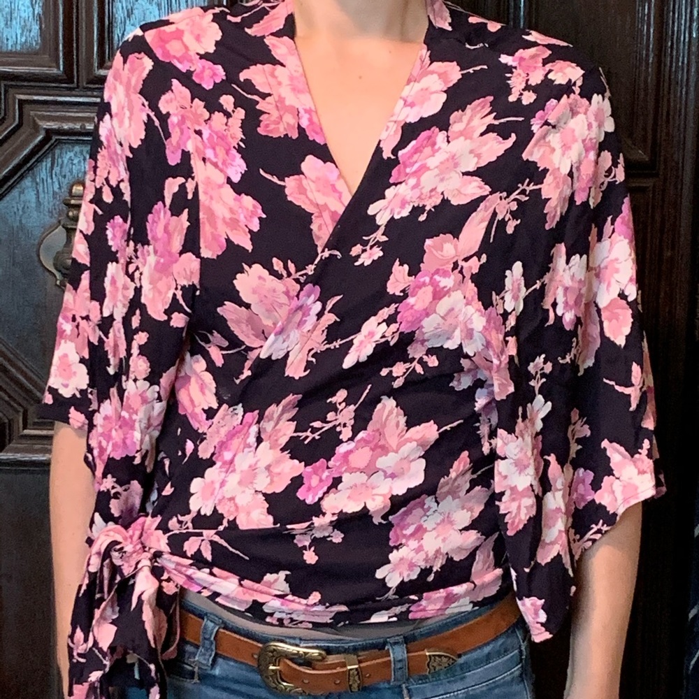 Free People Kimono Wrap Top